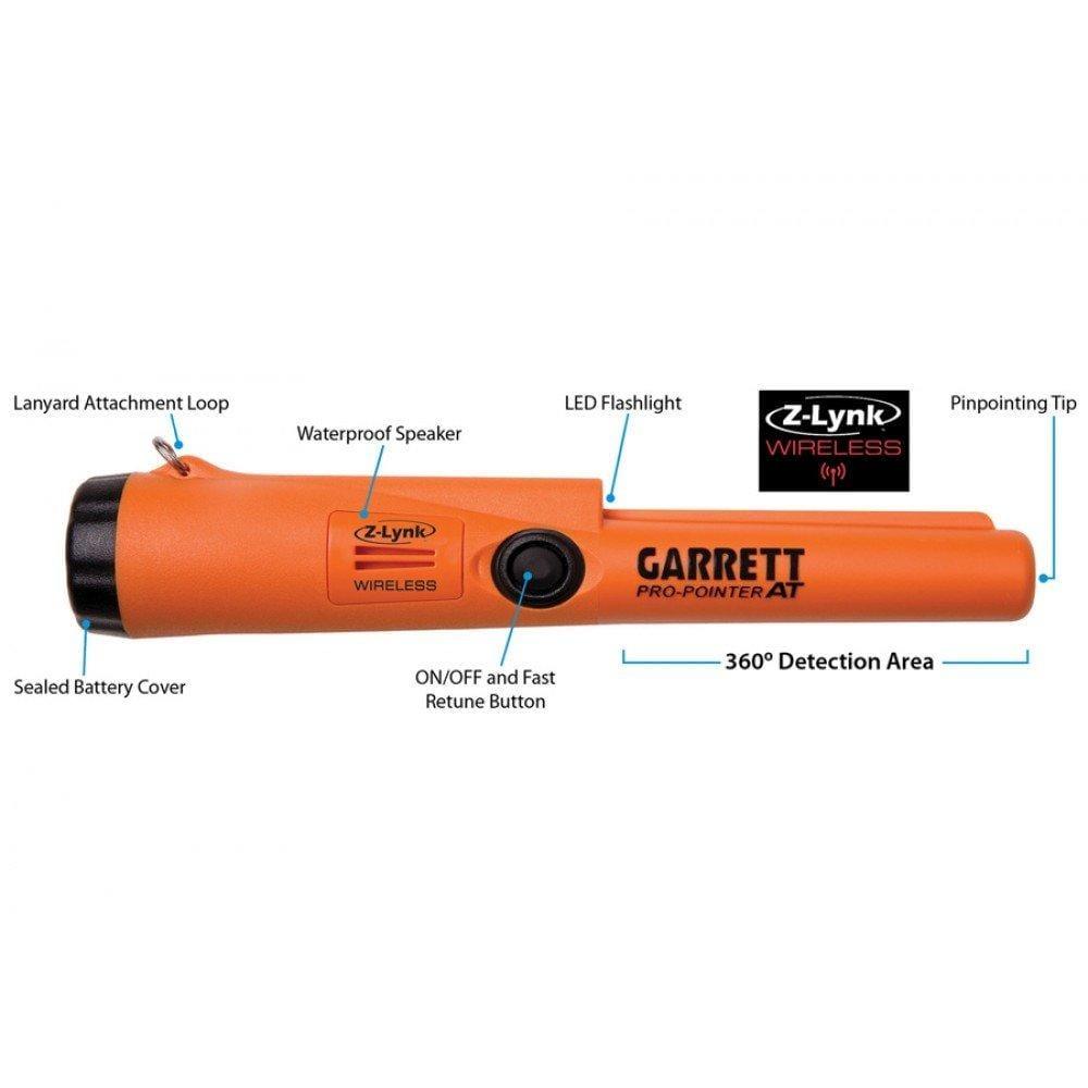 Garrett Pinpointers Garrett Pro Pointer AT Z-Lynk Pinpointer with MS-3 Wireless Headphones