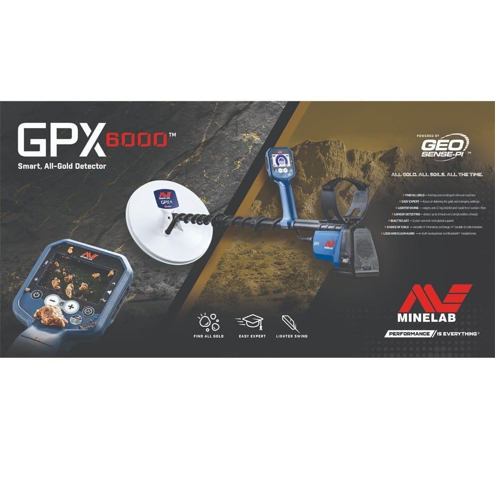 Minelab Gold Metal Detector Minelab GPX 6000 Gold Metal Detector with Free 17" Coil