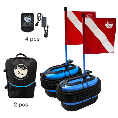 BLU3 Dive Systems Diving & Snorkeling Blu3 Duo Nomad Dive System (30ft) - 2 Batteries