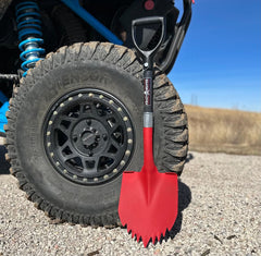 Krazy Beaver Tools Recovery Gear, Camping gear, Shovel, Camping ATV / UTV Krazy Beaver Shorty Shovel (Textured Red Head / Black Handle)