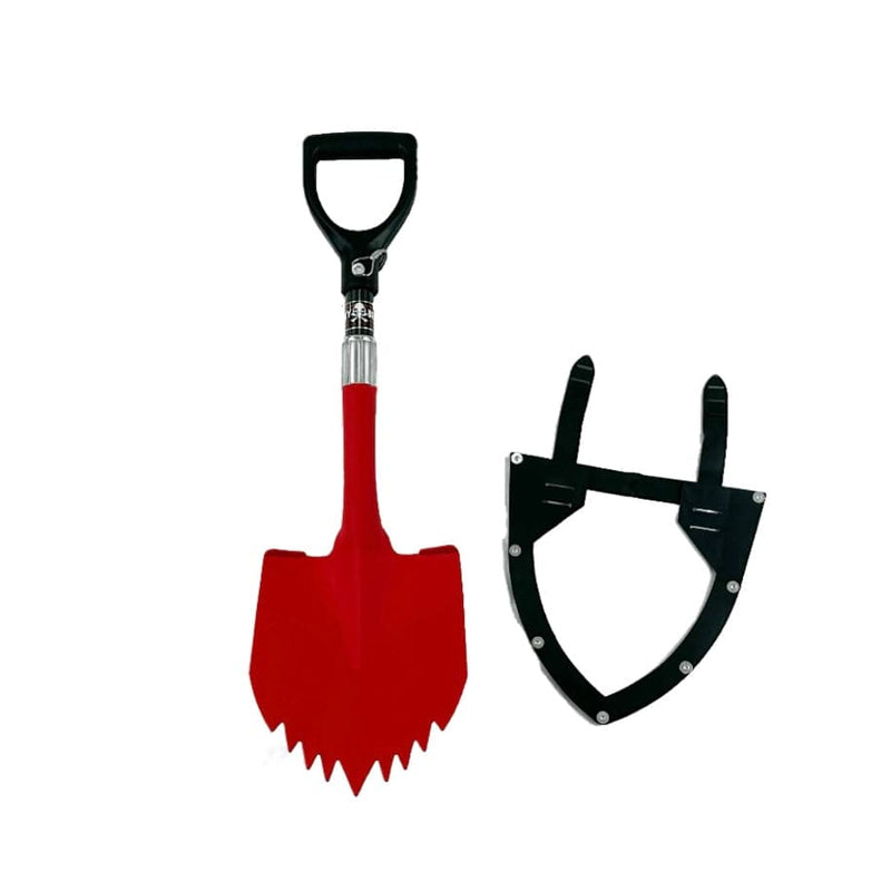 Krazy Beaver Tools Recovery Gear, Camping gear, Shovel, Camping Krazy Beaver Mini Shovel  with guard(Textured Red Head / Black Handle # 45642)