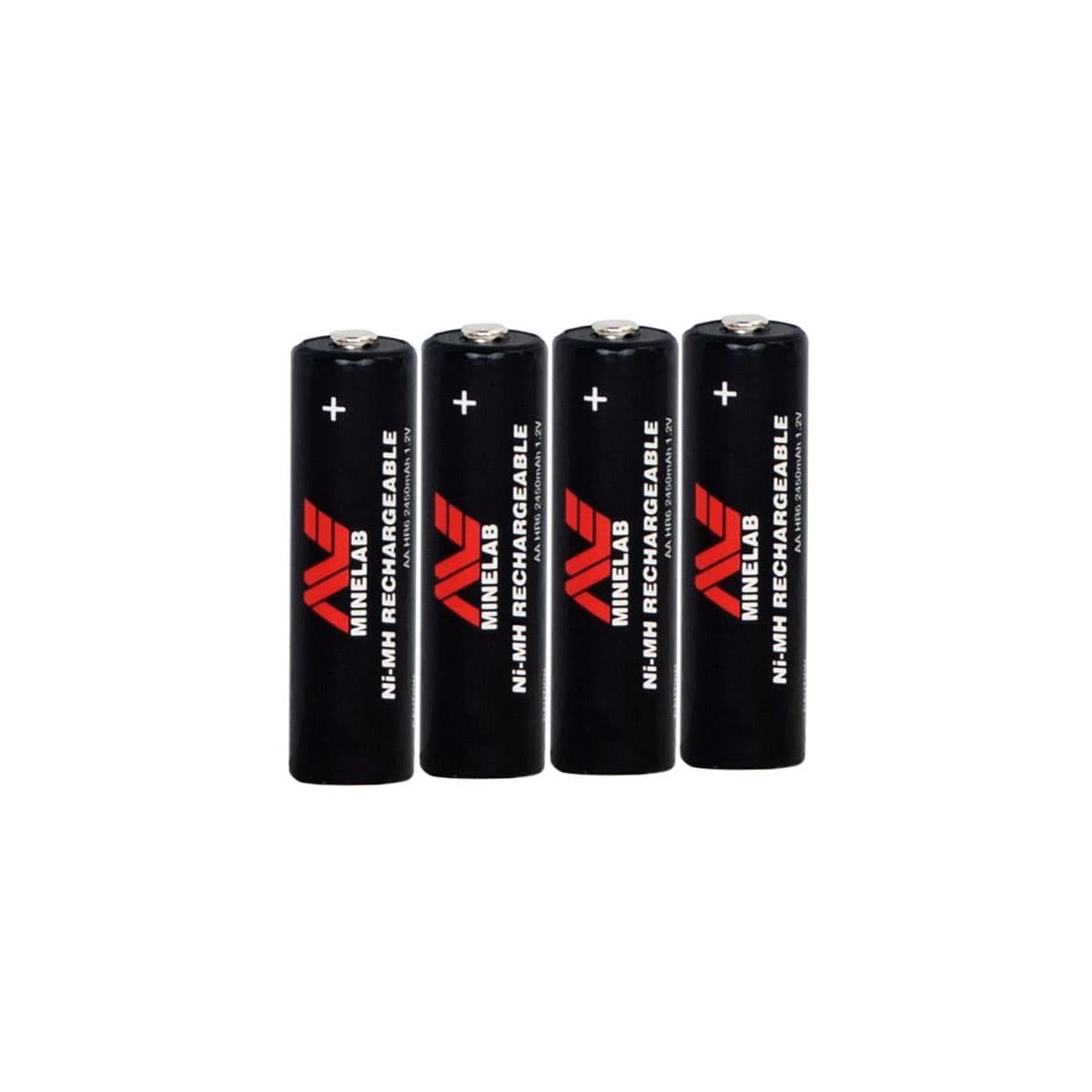 Minelab Metal Detector Coil Minelab AA 2450mAh Rechargeable Ni-MH Battery, 4-Pack