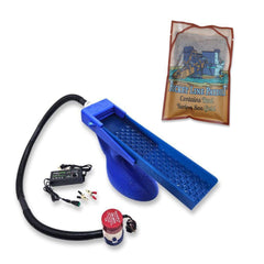 Prospectors Dream Gold Sluice Box Blue / Blue + Bucket Line The Boss Clean Up Sluice Kit - Micro (2nd Gen) + Bering Sea Paydirt