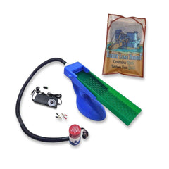 Prospectors Dream Gold Sluice Box Blue / Green + Bucket Line The Boss Clean Up Sluice Kit - Micro (2nd Gen) + Bering Sea Paydirt