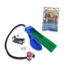 Prospectors Dream Gold Sluice Box Blue / Green + Surf Crawler The Boss Clean Up Sluice Kit - Micro (2nd Gen) + Bering Sea Paydirt