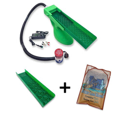 Prospectors Dream Gold Sluice Box Green Combo/Micro + Bucket Line Value Bering Sea Paydirt Bundle - The Boss Clean Up Sluice Kit - Combo + Micro